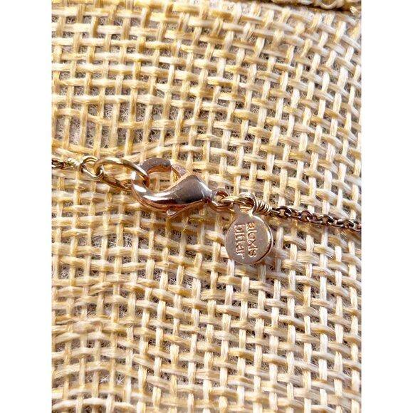 Vintage Alexis Bittar Rose Gold Crystal Encrusted Oval Pendant Necklace - Picture 4 of 5